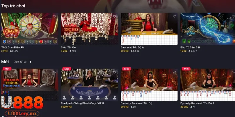 List 6 game casino hot nhất