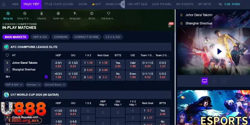 Cùng U888 điểm qua kinh nghiệm cá cược bóng đá hiệu quả