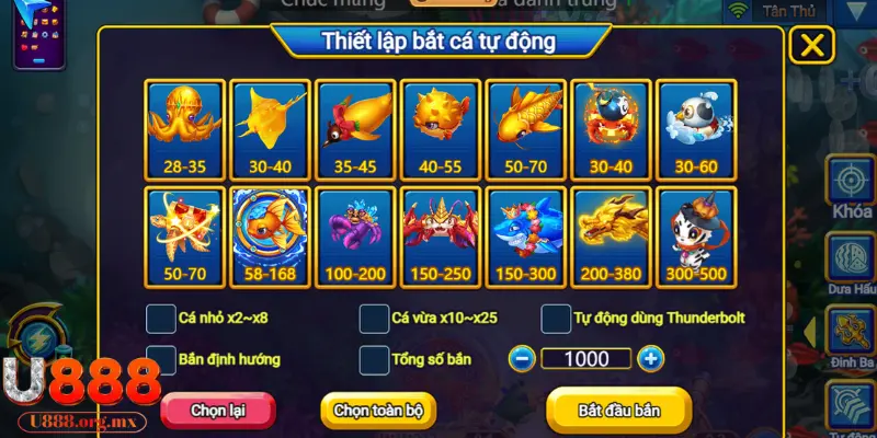 Mẹo đặt cược và lựa chọn mục tiêu bắn cá thông minh